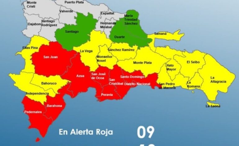 SANTO DOMINGO: El COE mantiene provincias en alerta por riesgo de inundaciones
