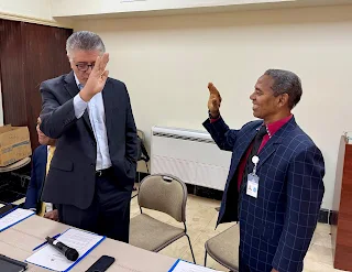 SANTO DOMINGO: Roberto Santana juramenta a Praede Olivero como Coordinador de la Comisión del Sistema de Justicia de ONAPREP