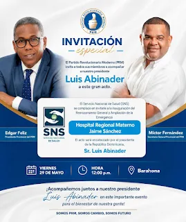 BARAHONA: Edgar y Míctor convocan a recibir al presidente Abinader para la inauguración de la emergencia del Hospital Jaime Sánchez